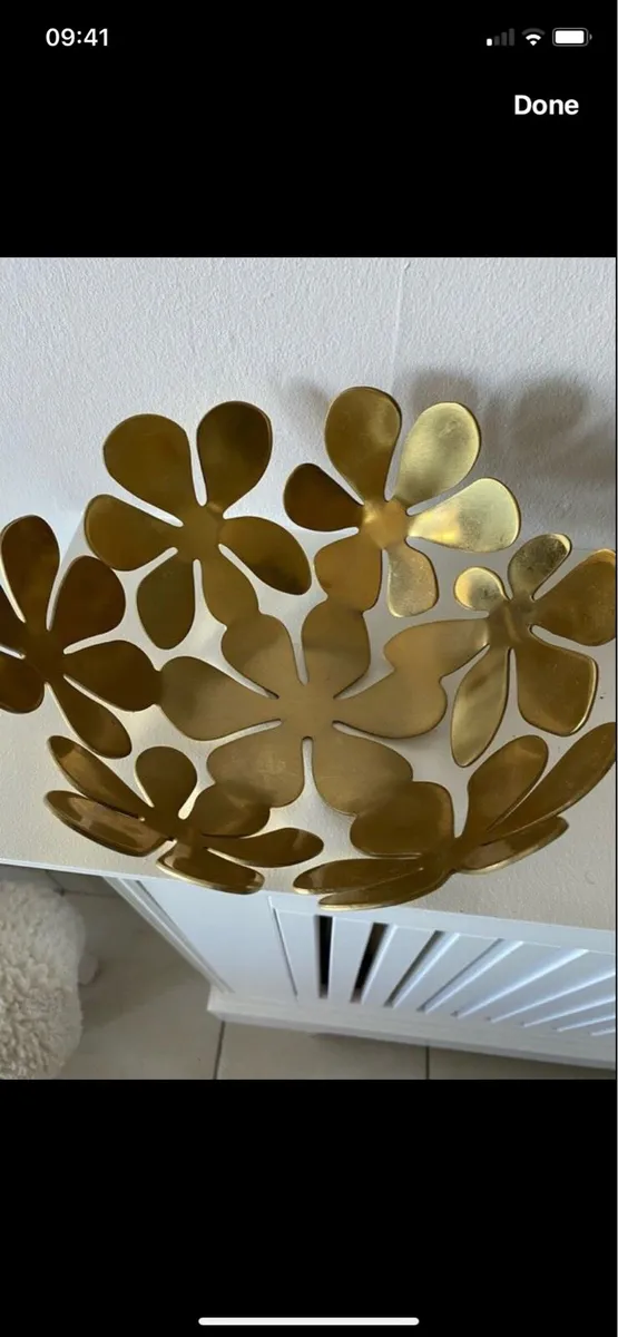 Vintage Brass Fruit Bowl - Image 2