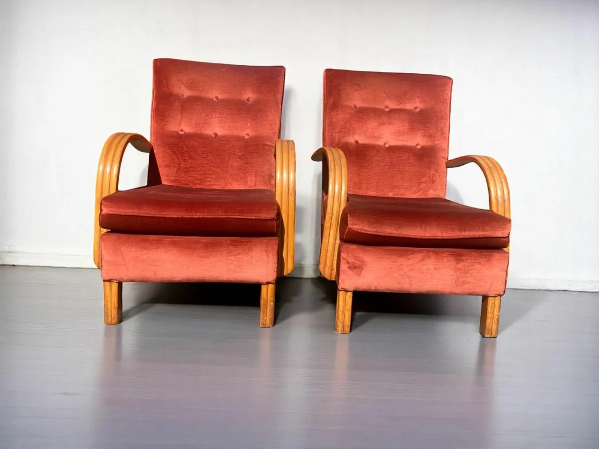 Mid Century Armchairs / Fireside Chairs - Image 1
