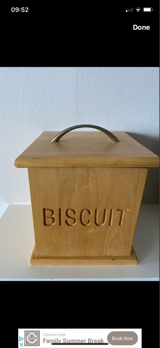 Timber Biscuit Box - Image 1