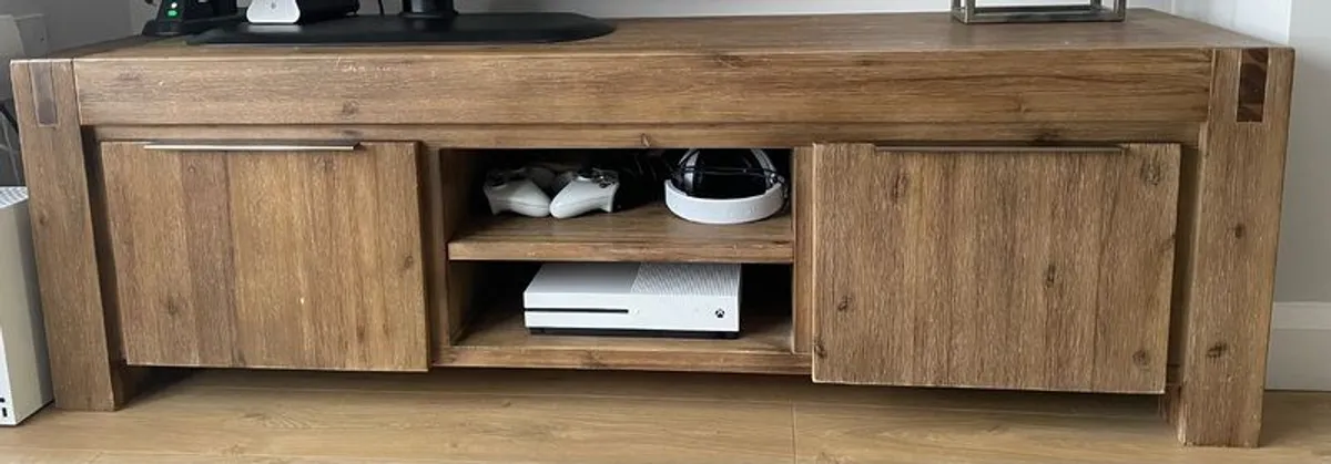 Solid Acacia Wood TV stand - Image 1