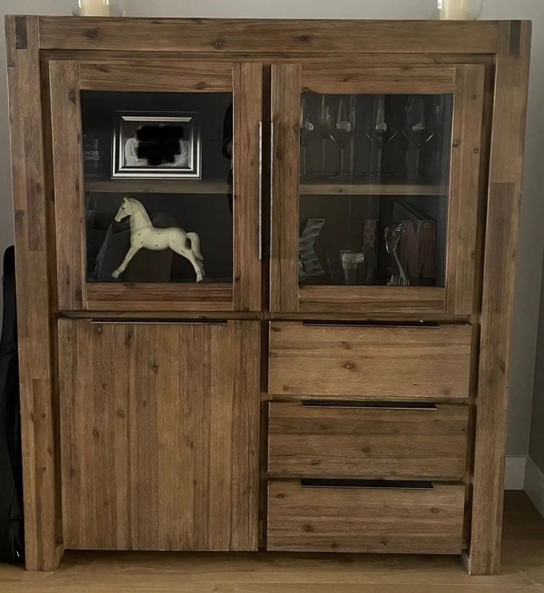 Solid Acacia Wood Cabinet / high board - Image 1