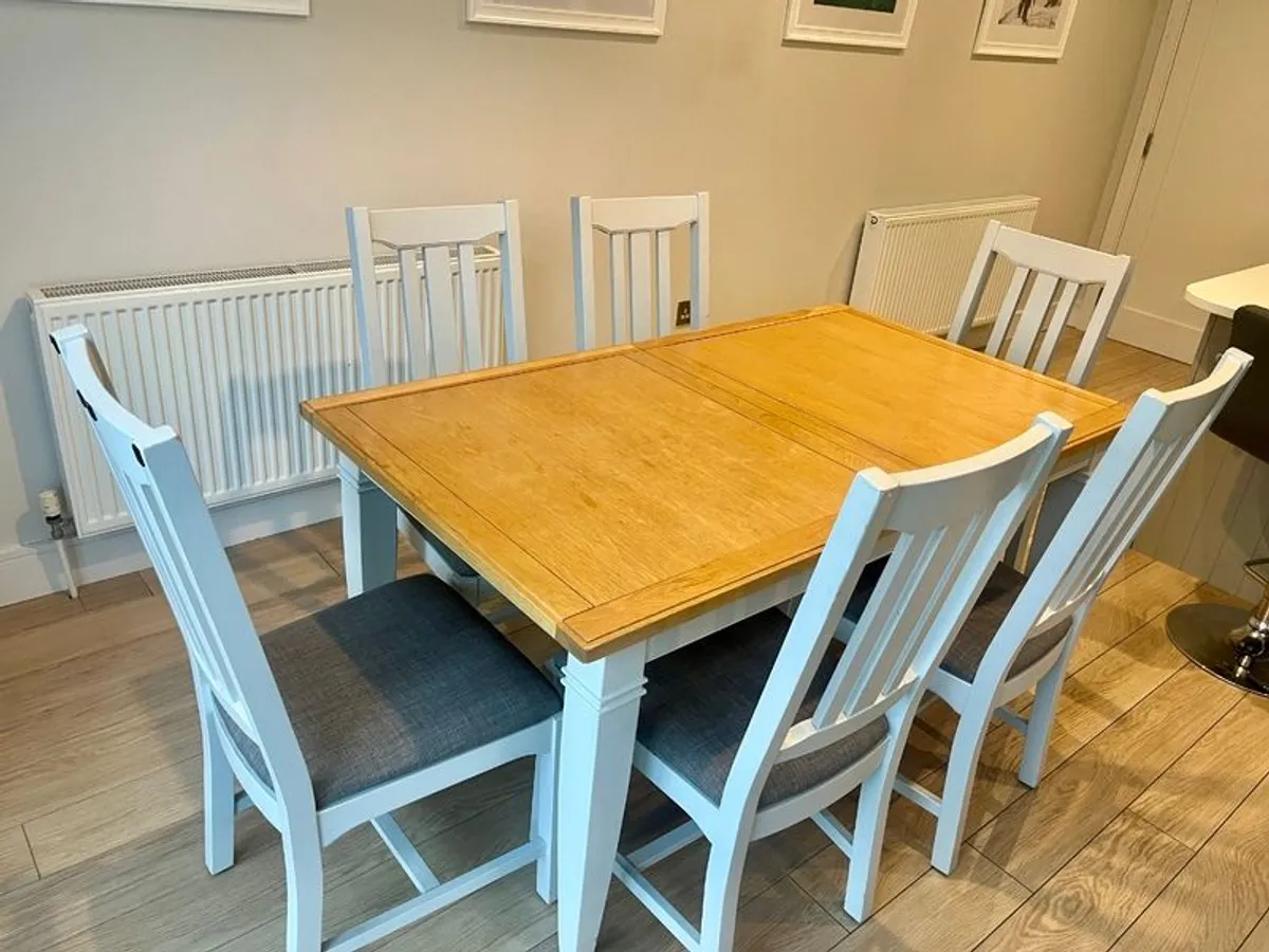 Dining Table & 6 Chairs Extendable - Image 1