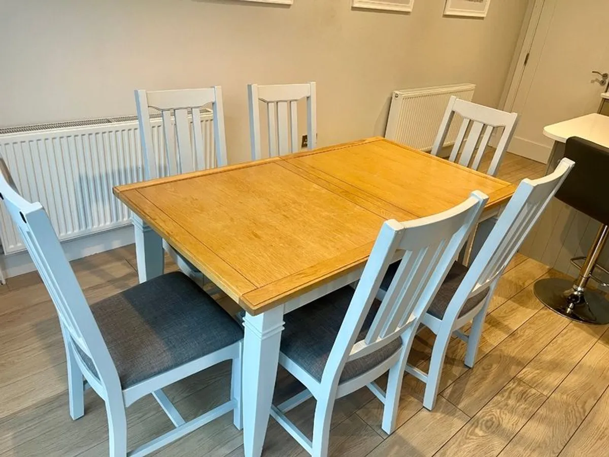Dining Table & 6 Chairs Extendable - Image 2