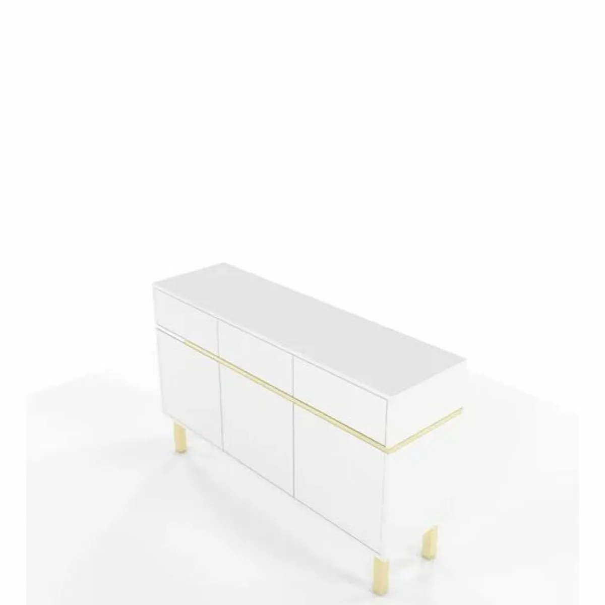 Ouellette 137.5 Cm Wide 3 Drawer Sideboard - Image 1