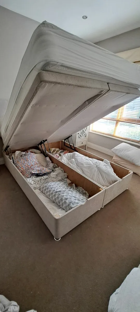 Double Ottoman storage bed & matching headboard - Image 2