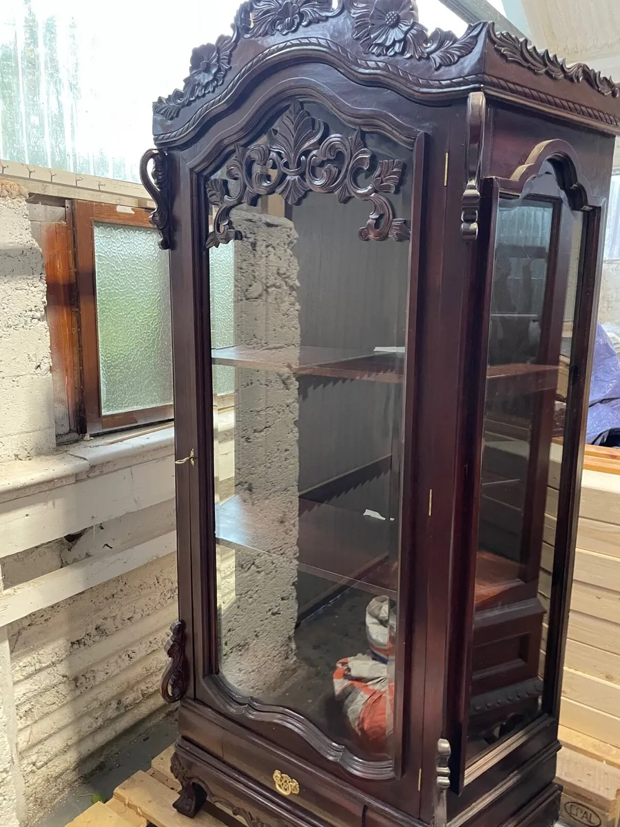 Solid Mahogany Units with glass doors - Image 3