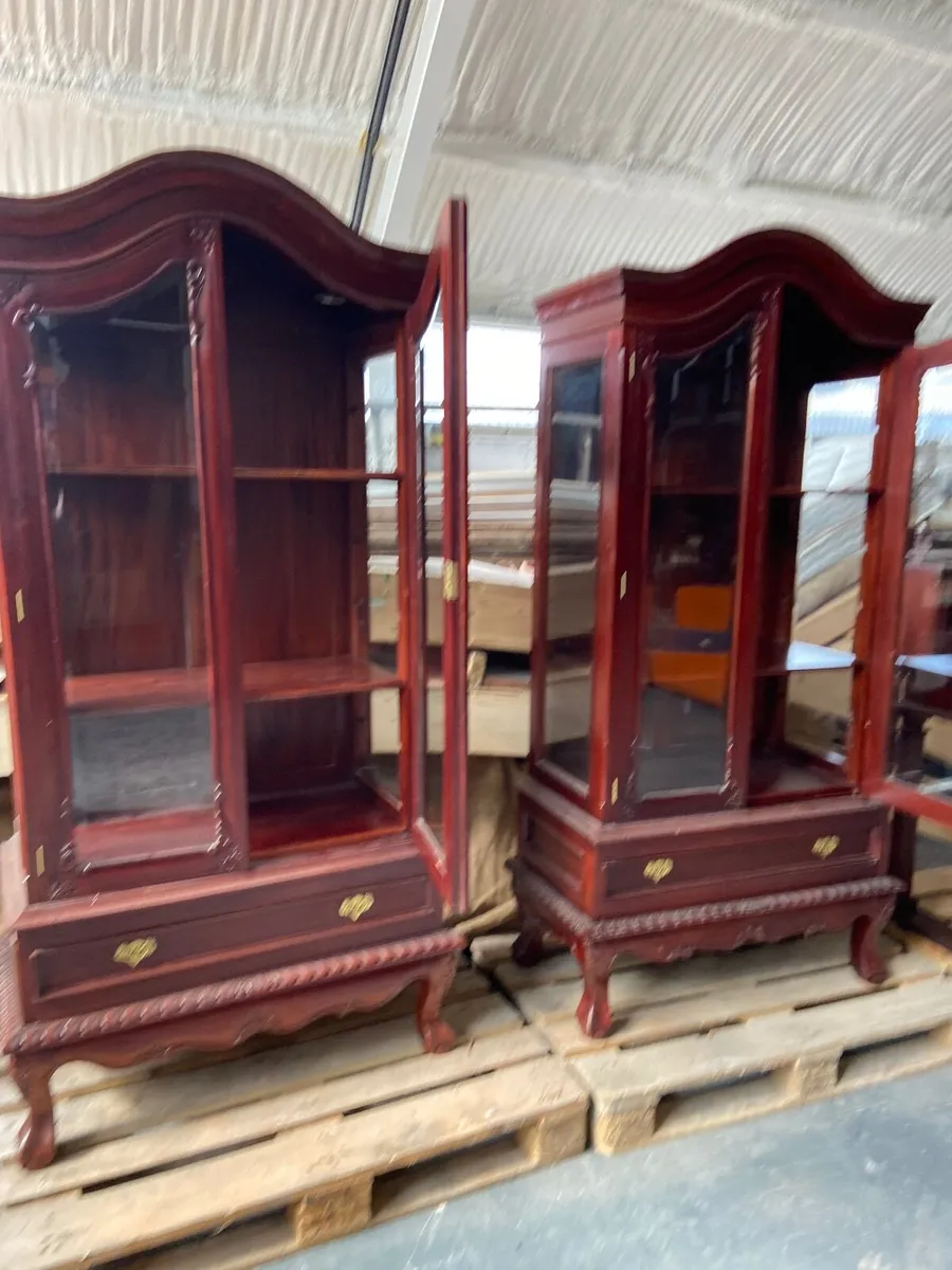 Solid Mahogany Units with glass doors - Image 4