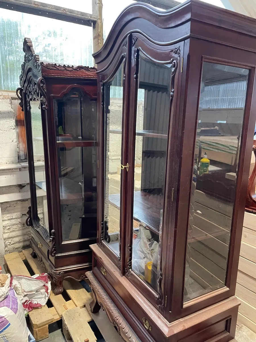 Solid Mahogany Units with glass doors - Image 2