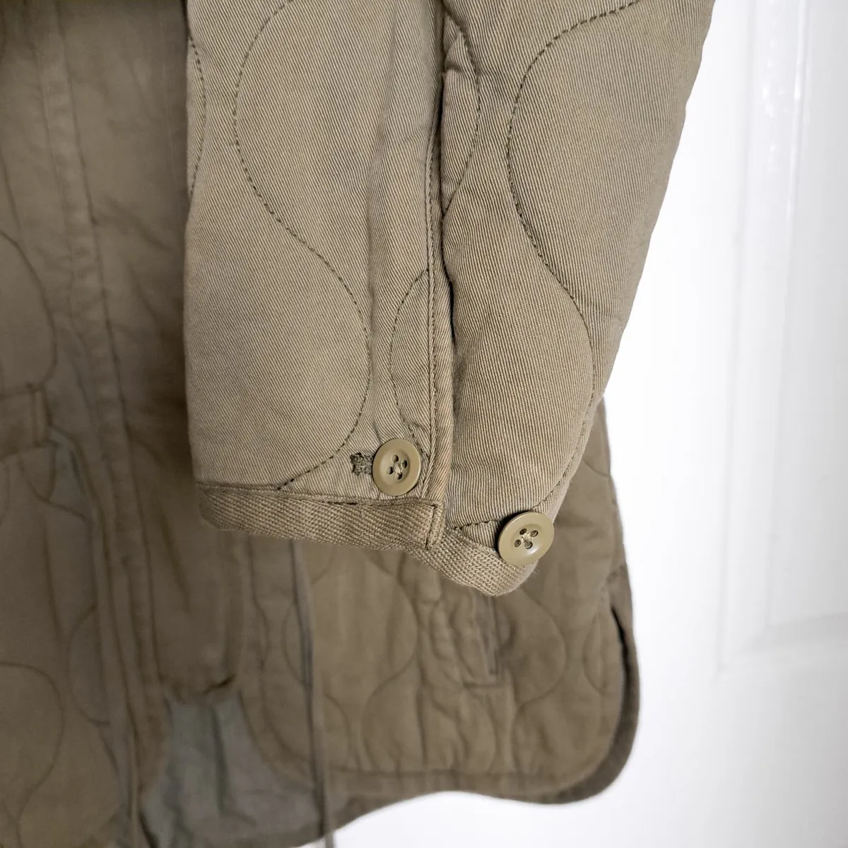 Madewell Khaki Army Green Quilted Jacket Size M - Image 4