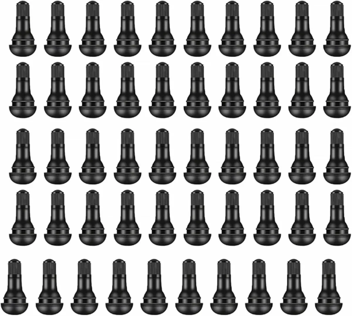 50PCS Tubeless Valve, Car Tyre Valve Caps, Rubber - Image 1