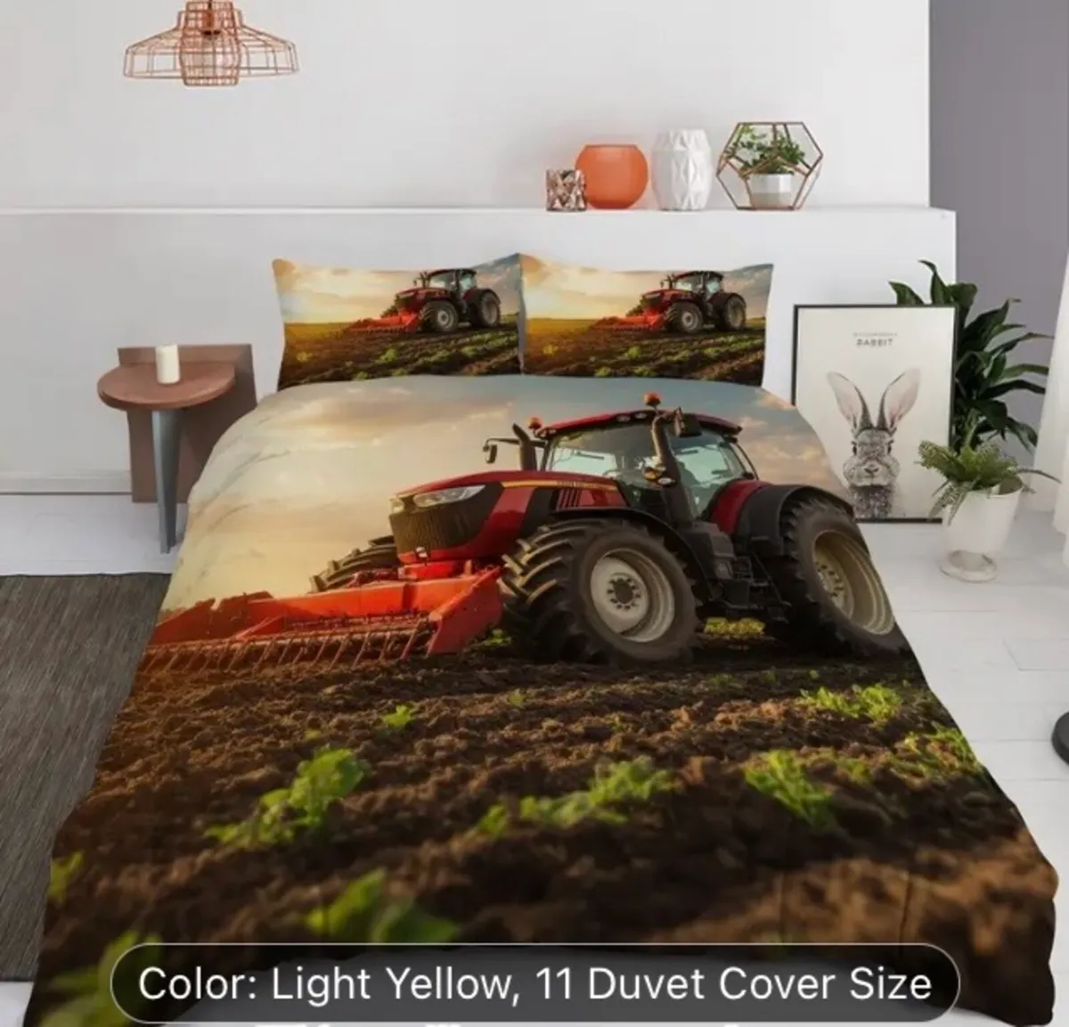 Tractor themed bed set free postage