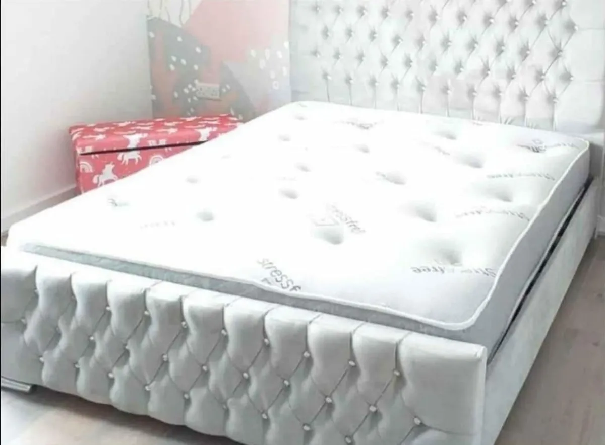 Double bumber bed frame with Mattress included - Image 3