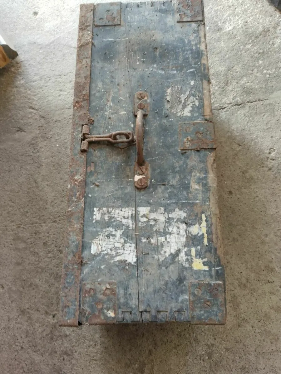 Antique Military Campaign Footlocker - Image 4