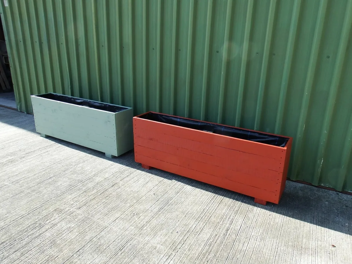 Custom Wooden Outdoor Planter - Image 2