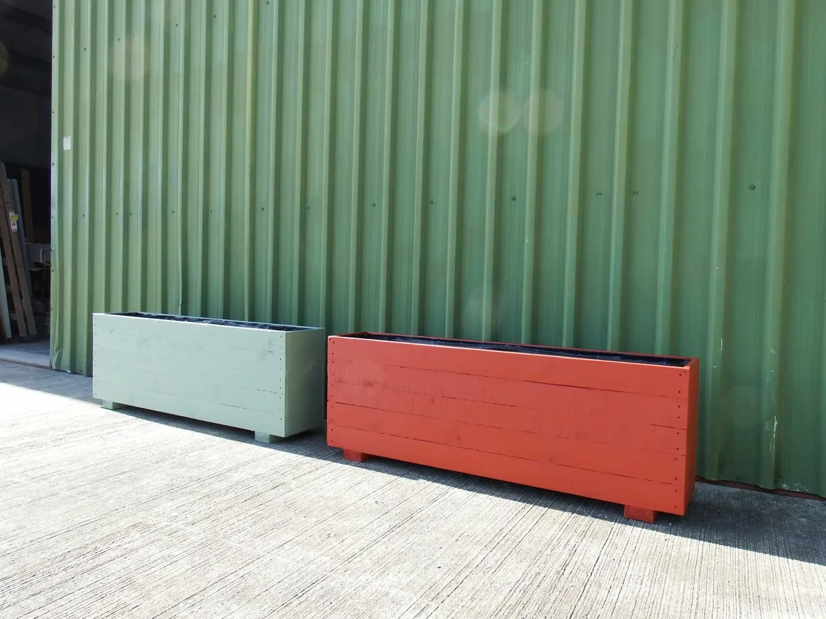 Custom Wooden Outdoor Planter - Image 4