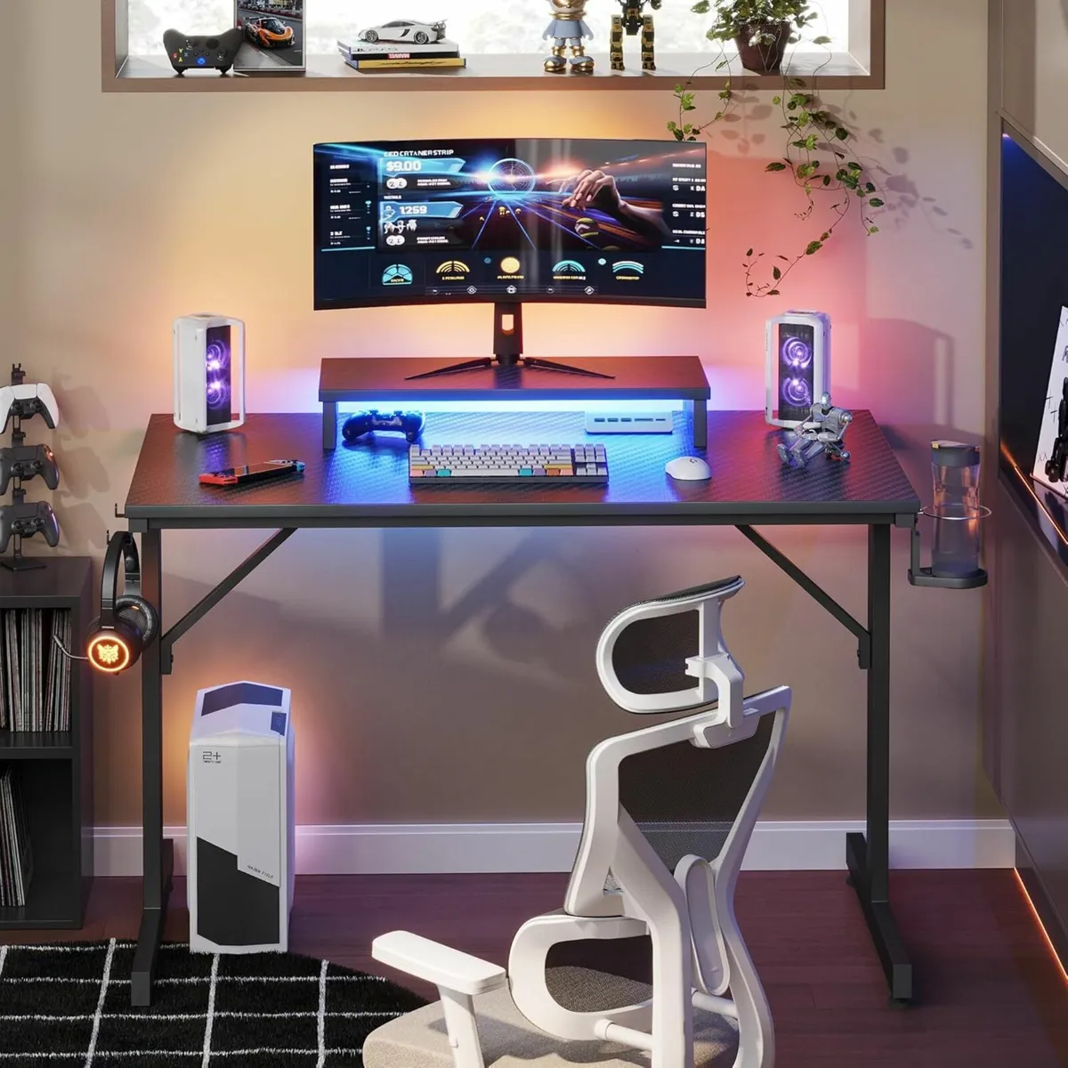 Gaming Desk 106x50 LED Computer Desk Office - Image 1