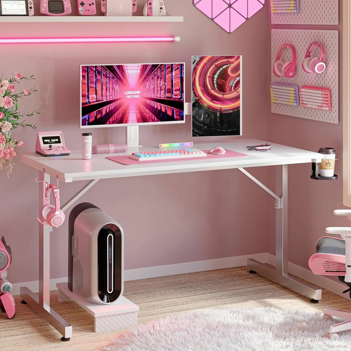 Gaming Desk Monitor Stand 106x50cm Office bedroom - Image 2