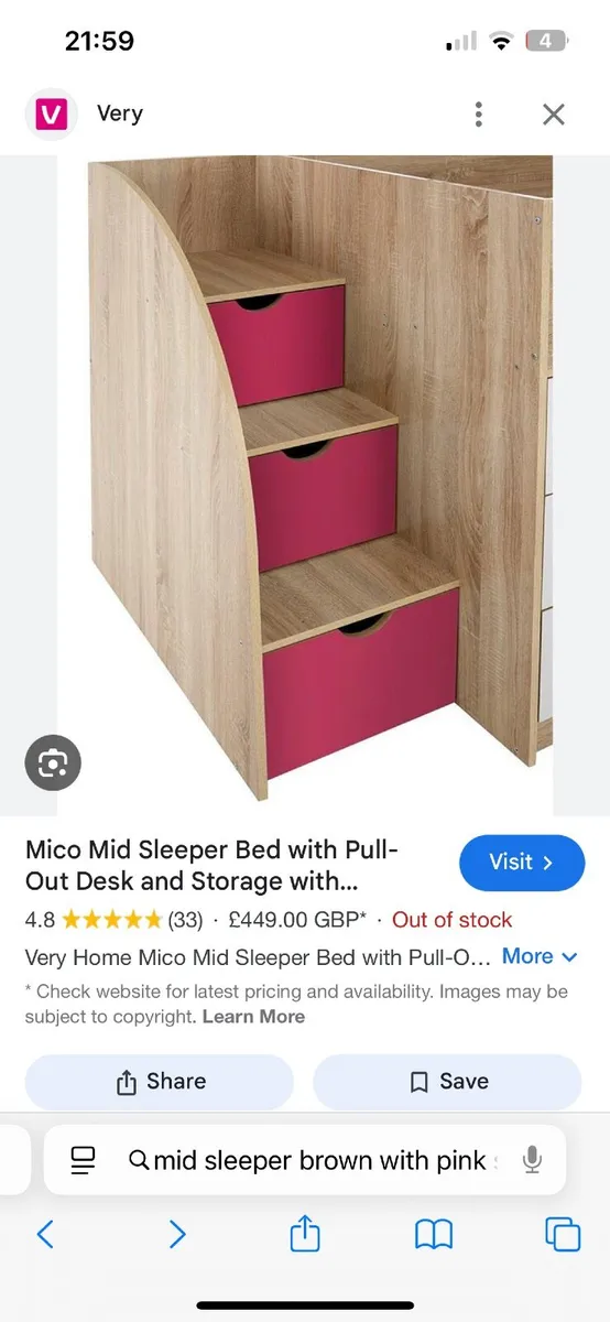 Mico Mid Sleeper Single Bed - Image 1