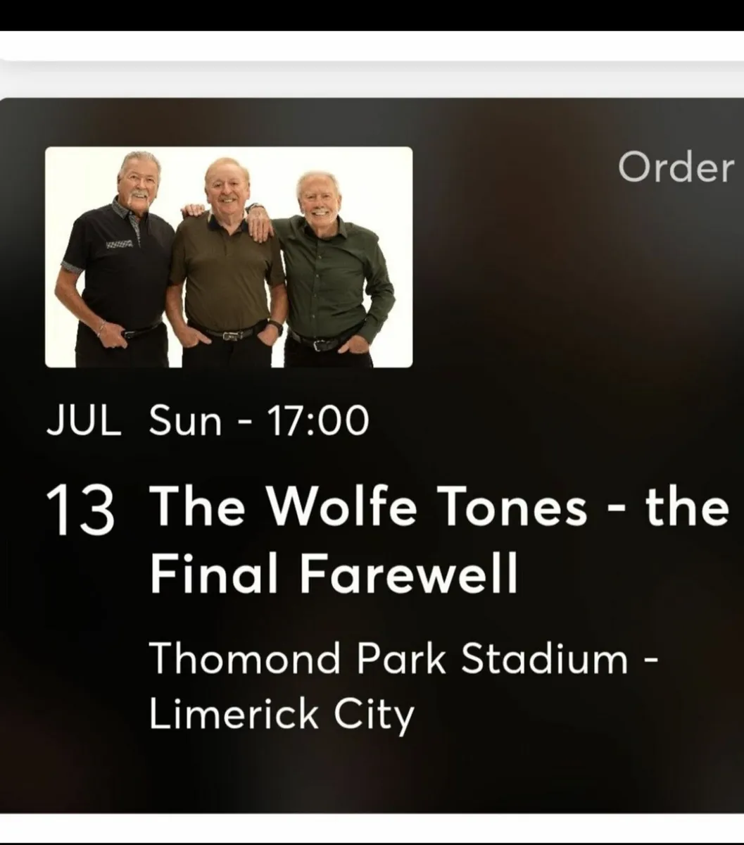 Wolfe tone tickets 3 - Image 1