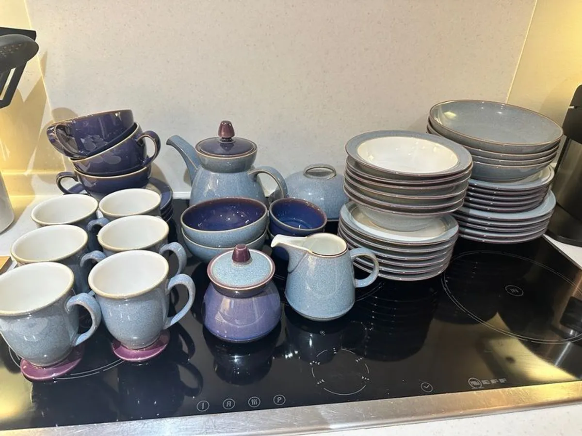Denby 'Storm' Pattern Dinner Set with Accessories - Image 1