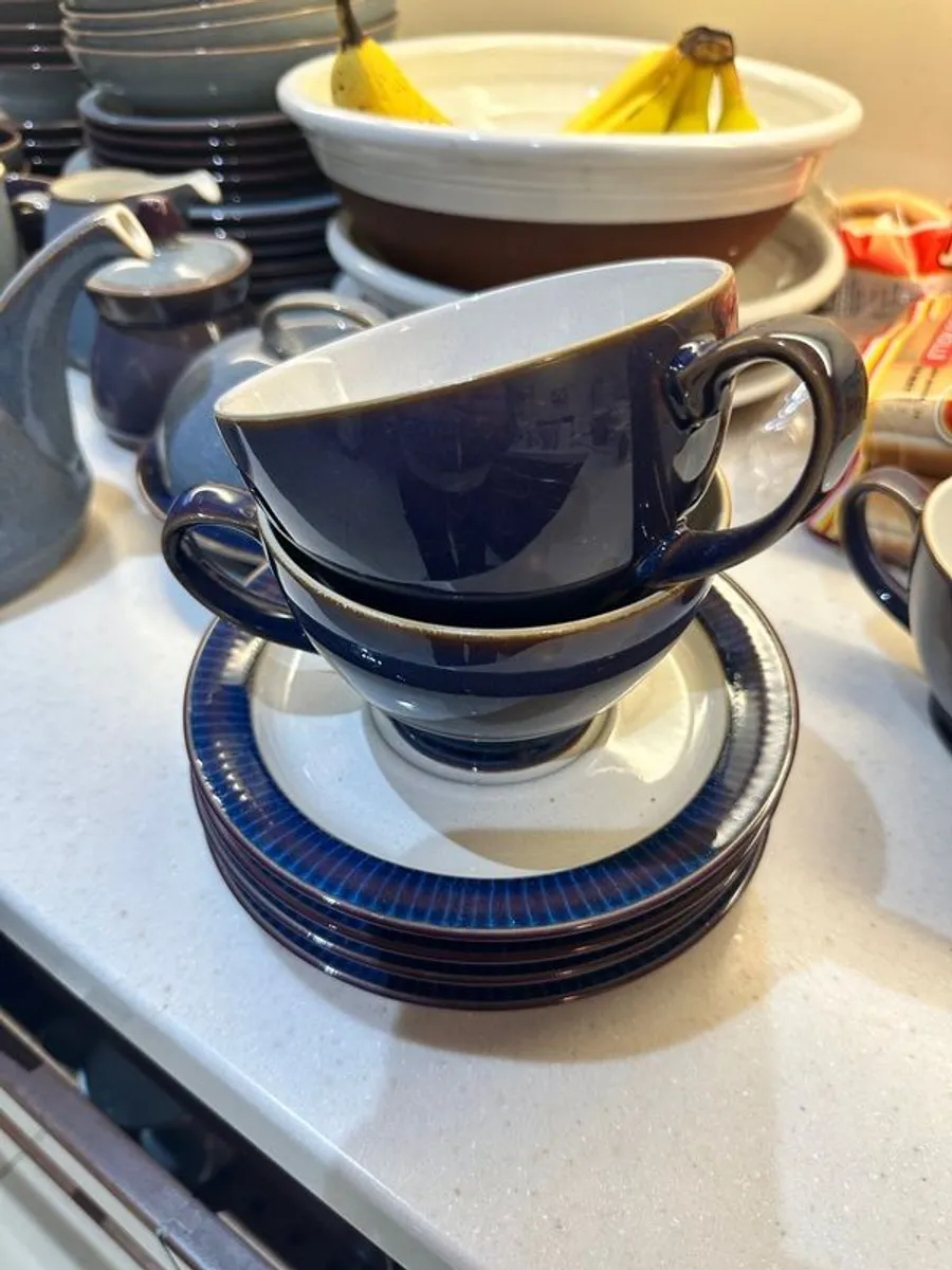 Denby 'Storm' Pattern Dinner Set with Accessories - Image 3