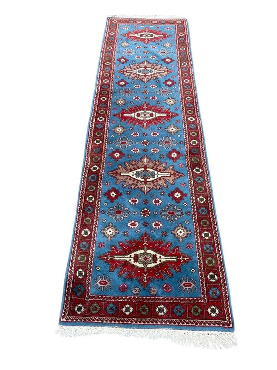 FLASH SALE! Was 550 now 450 ! A Very Nice Hand Knotted Kazak Runner - Image 1