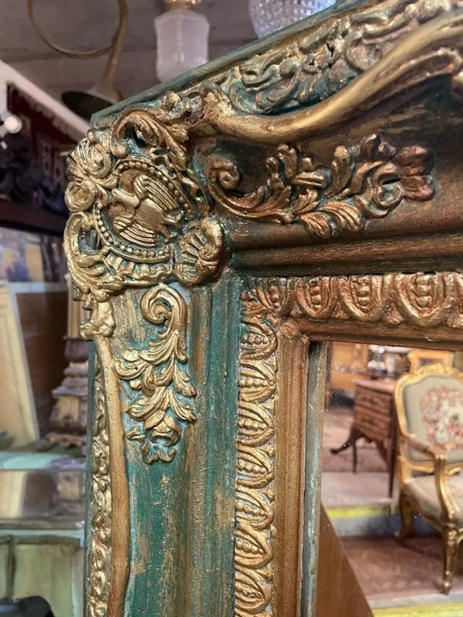 FLASH SALE ! Was 295 Now 230 ! A Lovely Large Painted and Gilt Mirror. - Image 2