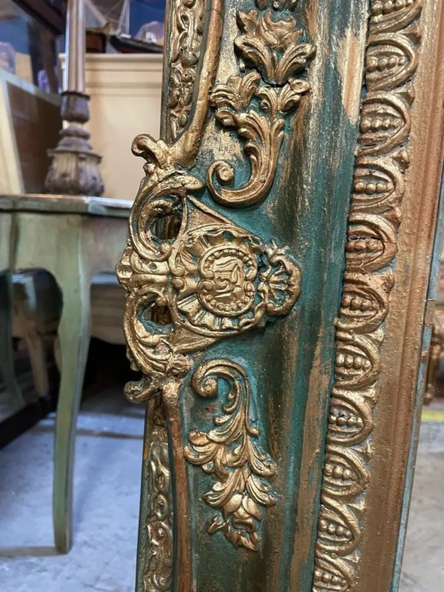 FLASH SALE ! Was 295 Now 230 ! A Lovely Large Painted and Gilt Mirror. - Image 3