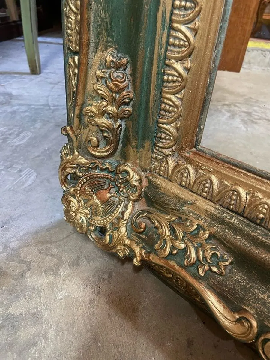 FLASH SALE ! Was 295 Now 230 ! A Lovely Large Painted and Gilt Mirror. - Image 4