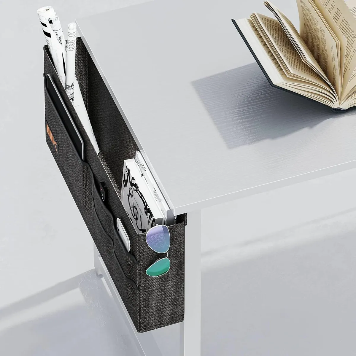 Computer Desk 120x48cm Office Desk Storage White - Image 3