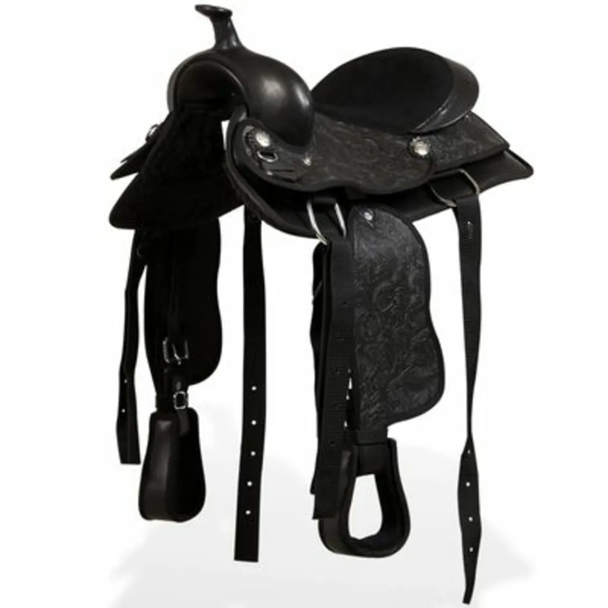 Western Saddle. Headstall&Breast Collar Real Leath - Image 1