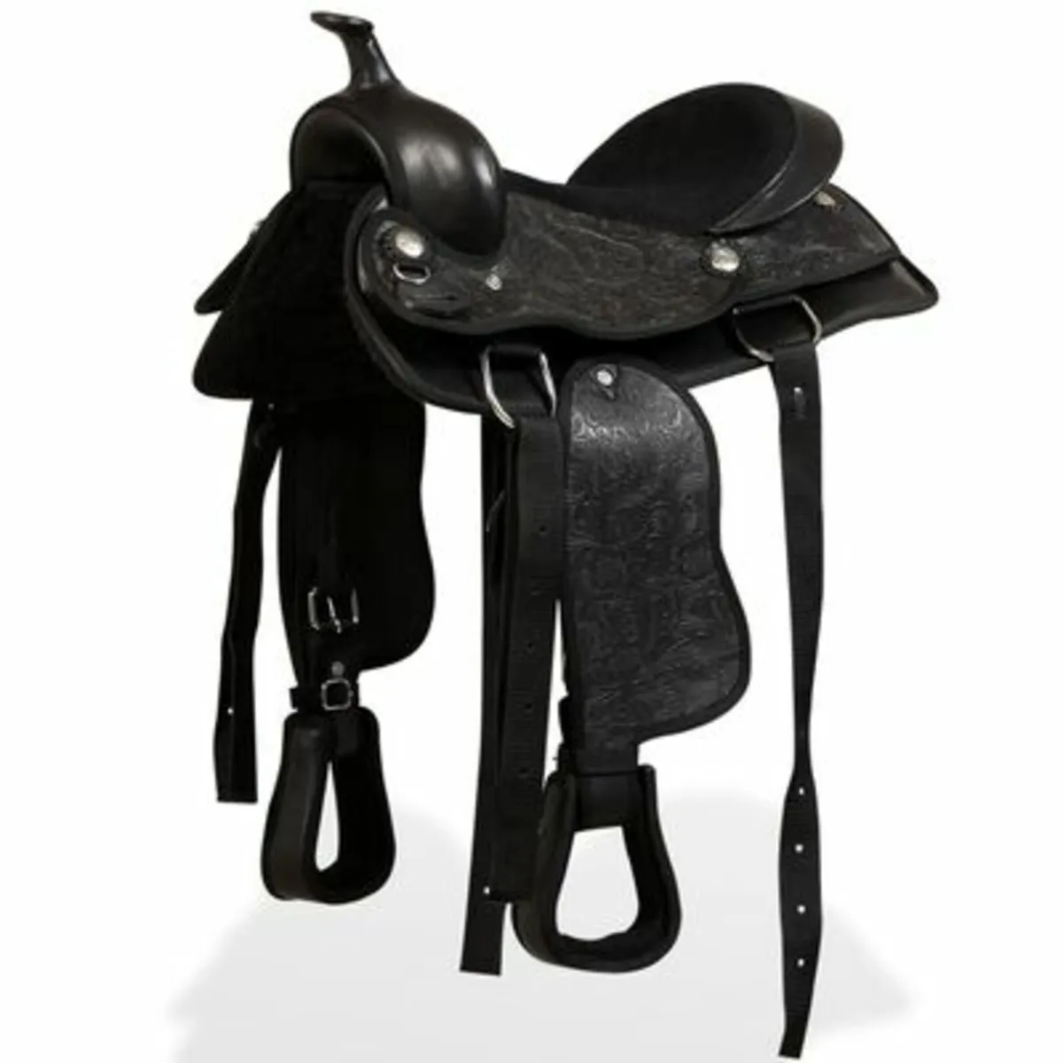 Western Saddle. Headstall&Breast Collar Real Leath - Image 2