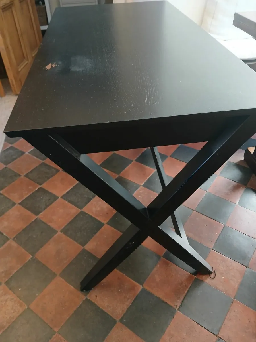 Desk (black Harvey Norman) - with good size drawer - Image 2