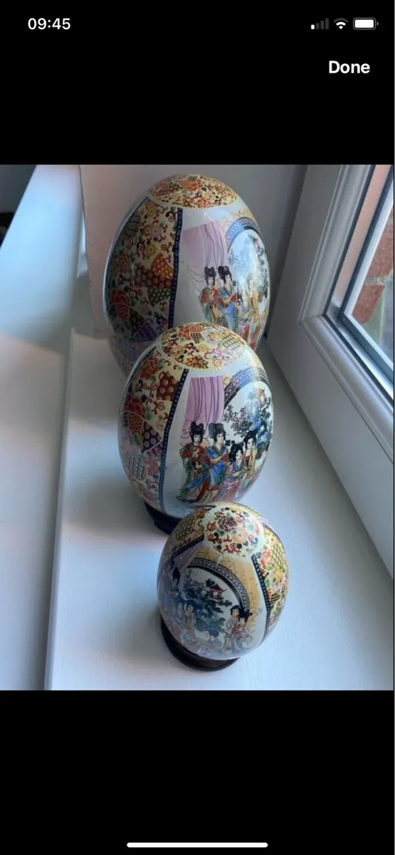 Vintage Chinese Egg Porcelain Set - Image 1