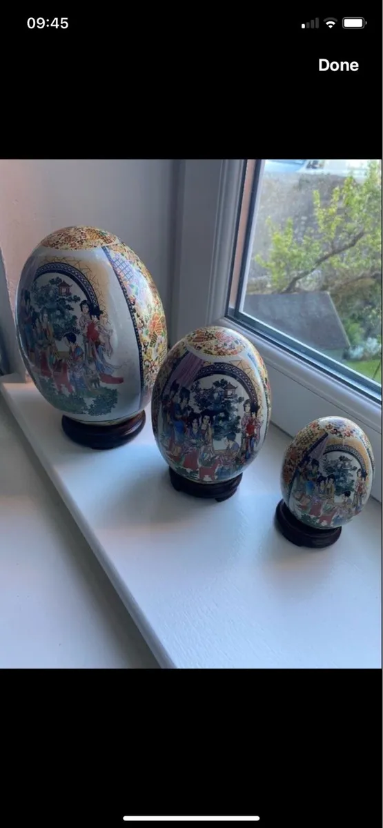 Vintage Chinese Egg Porcelain Set - Image 2