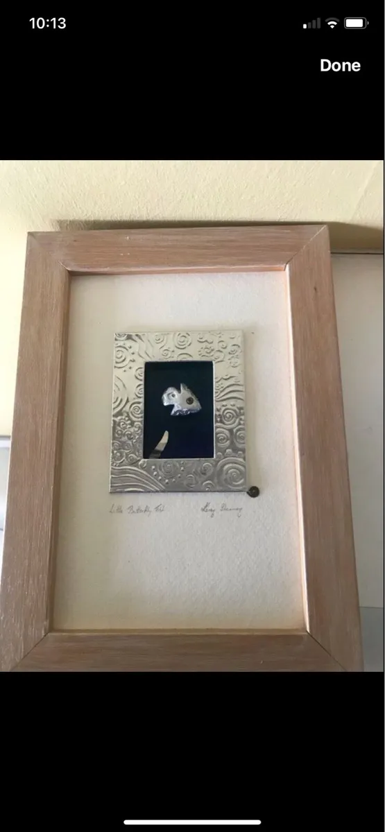 Framed Hand Crafted Fish Art - Image 2