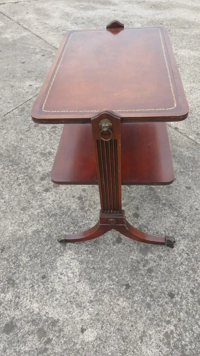 Vintage mahogany two tier side table - Image 2
