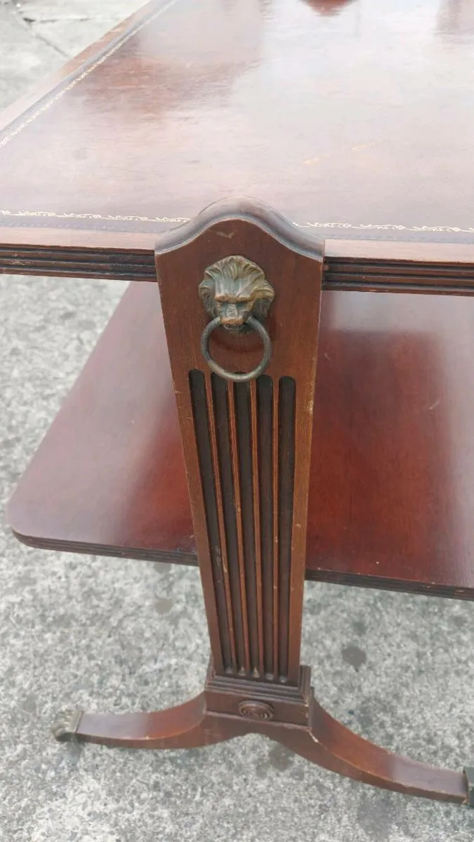 Vintage mahogany two tier side table - Image 3