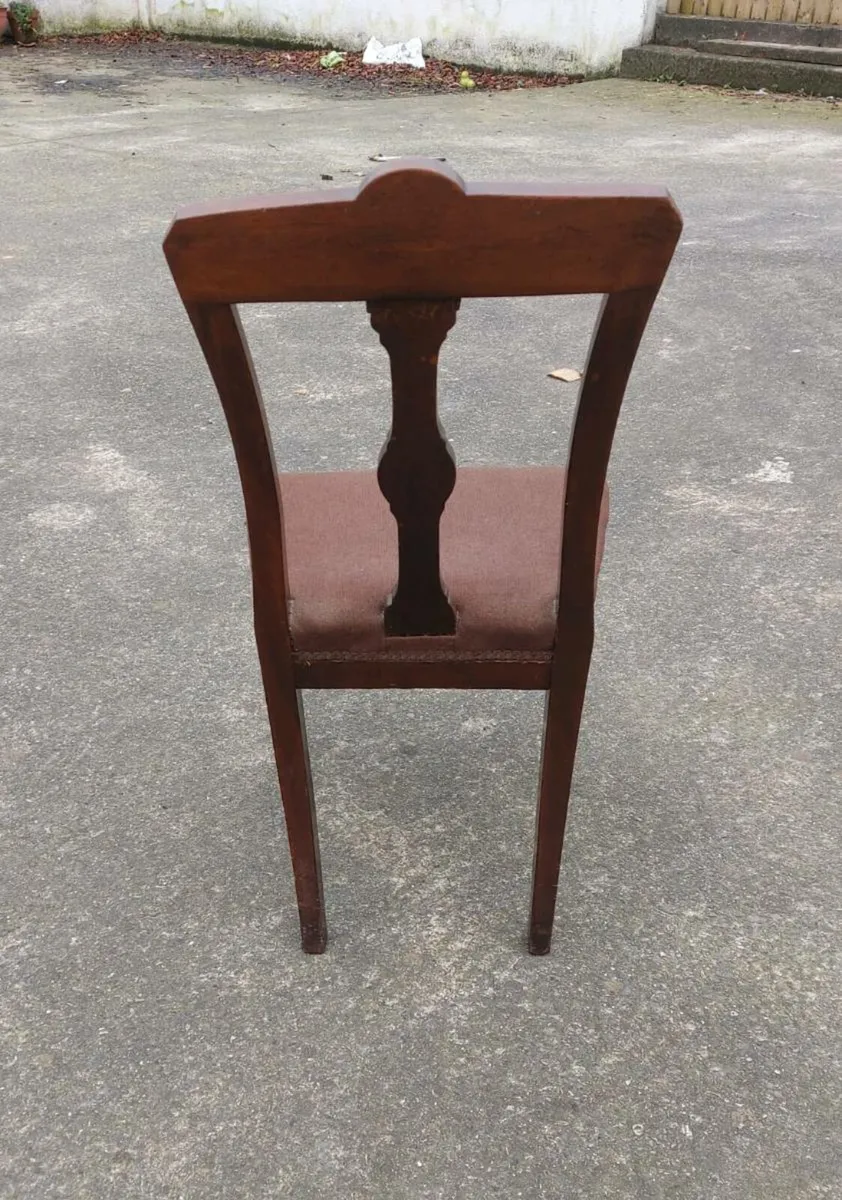 Single Victorian walnut dining chair - Image 2