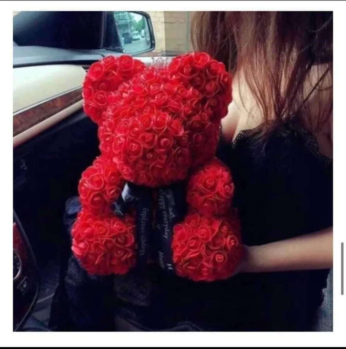 Rose bear 25 cm free packaging - Image 3