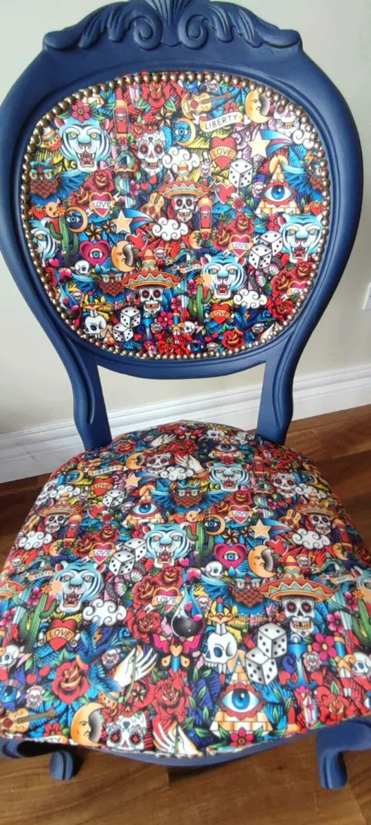 One-of-a-Kind Bespoke Chair – Bold, Colorful, and - Image 1