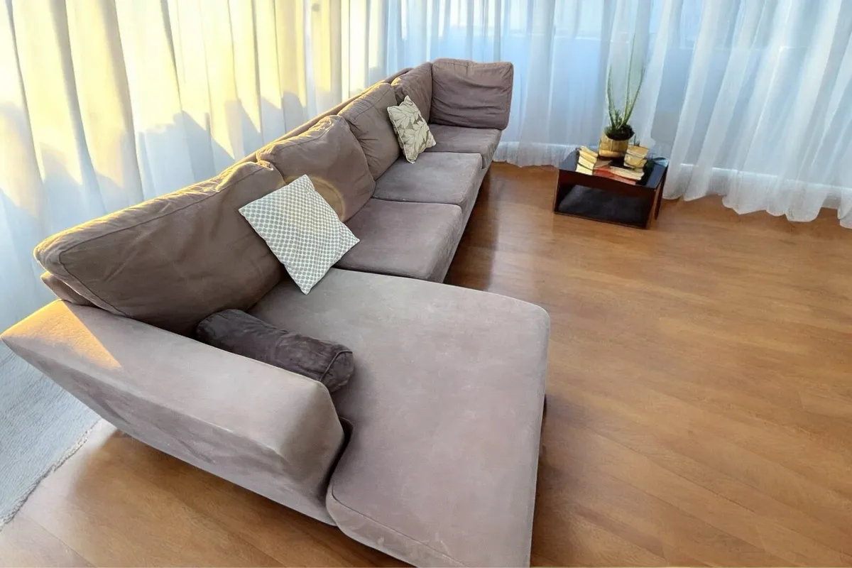 Brown corner sofa set suite couch - Image 2