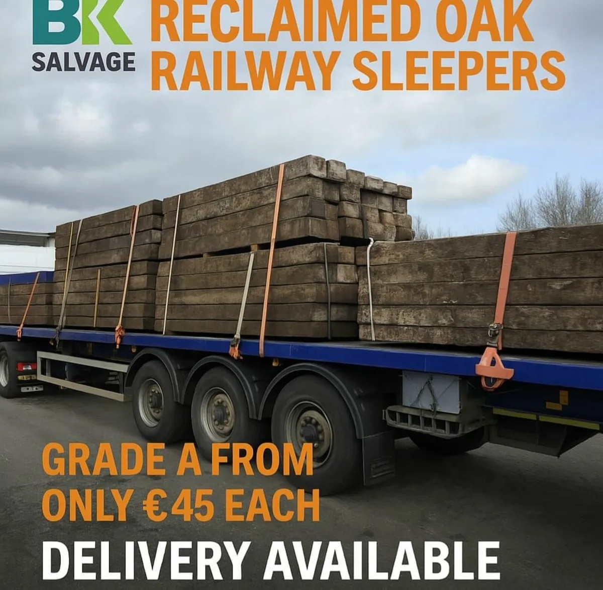 Grade A Oak Railway Sleepers - Image 1