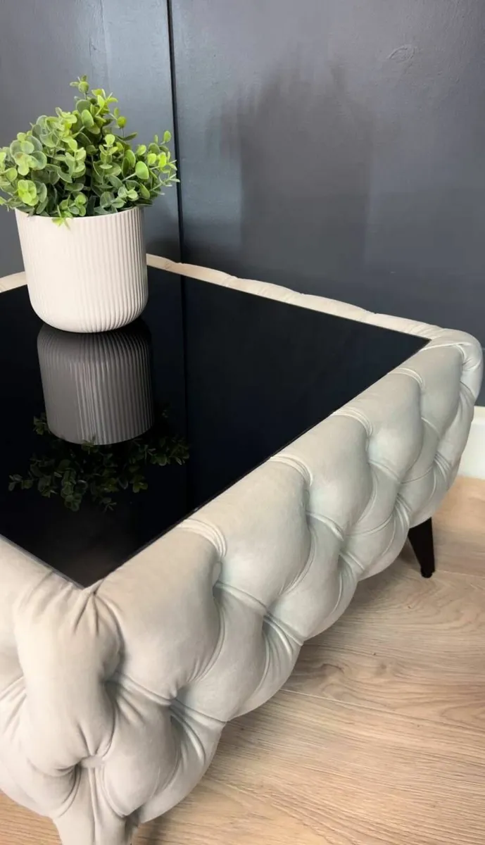 Chester Lux Coffee Table 63x63x35cm Square Velvet - Image 2