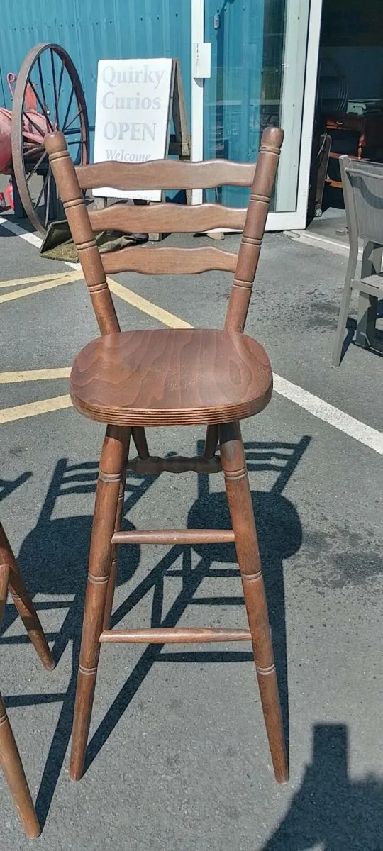 Vintage Style Ladder Back Kitchen Stools - Image 2