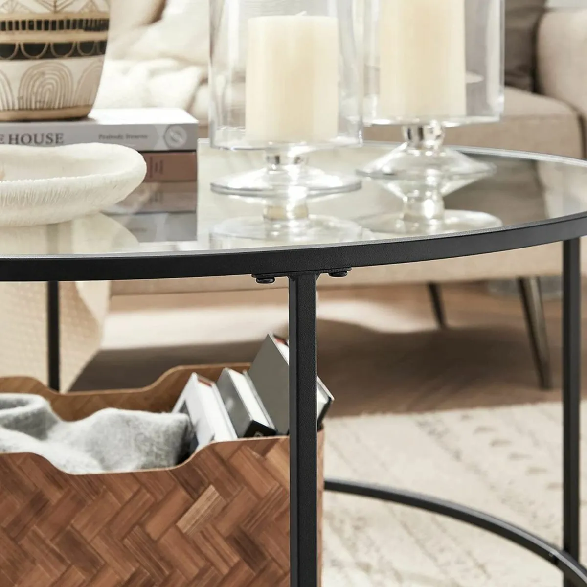 New Modern Round Glass Coffee Table -FREE P&P - Image 4