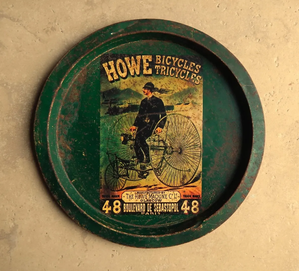 Vintage Howe Bicycles & Tricycles Drinks Tray - Image 1