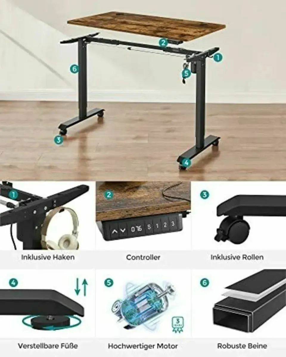 Electric Height Adjustable Office Desk Ergonomic - Image 2