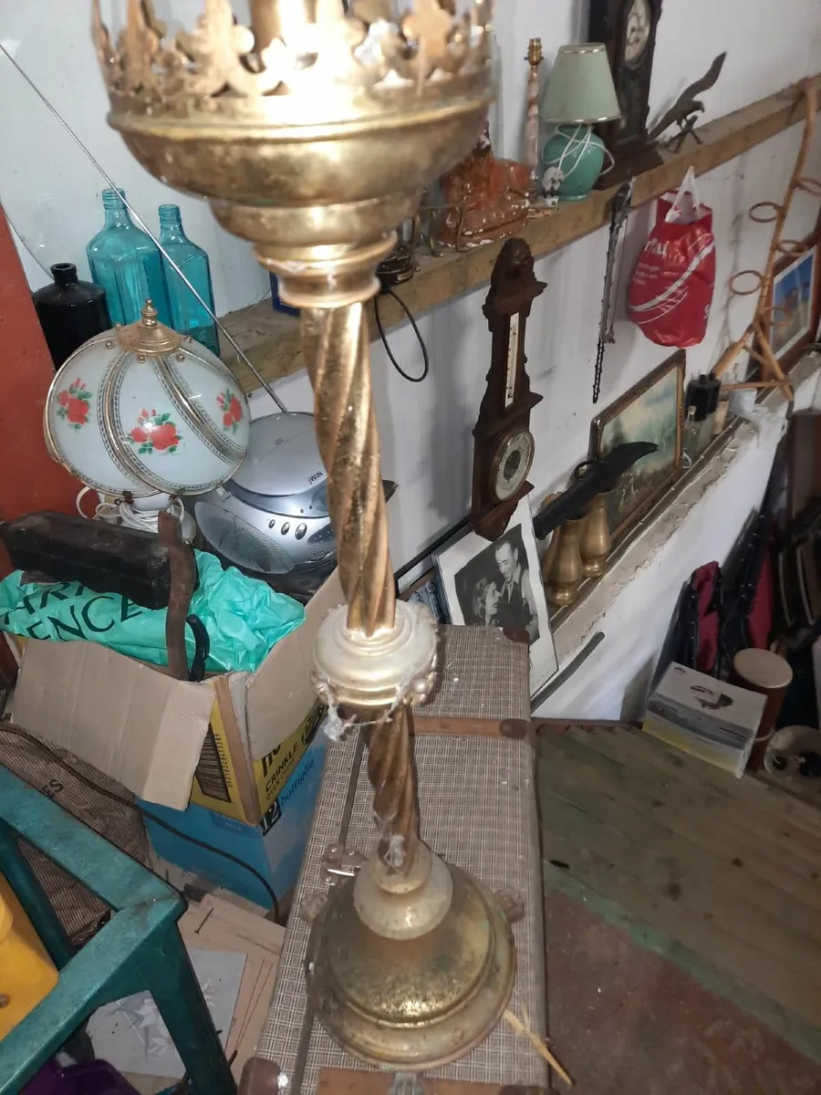 Antique candle stand - Image 2