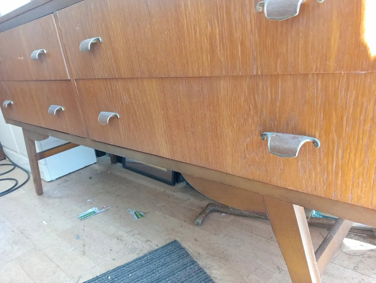 Mid century teak  sideboard x2 - Image 4